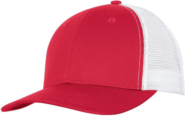 Am image of a Custom ATC Everyday Snapback Trucker Cap in Red/White!