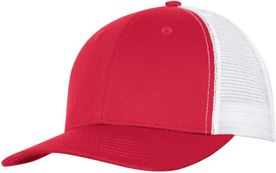 Am image of a Custom ATC Everyday Snapback Trucker Cap in Red/White!