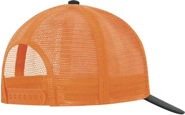 Am image of a Custom ATC Everyday Snapback Trucker Cap in Black/Orange!