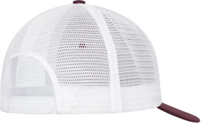 Am image of a Custom ATC Everyday Snapback Trucker Cap in Maroon/White!