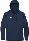 Am image of a Custom Nike ThermaFit Fleece Pullover Hoodie in Team Navy!