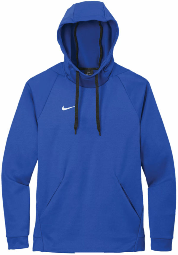 An image of a Custom Nike ThermaFit Fleece Pullover Hoodie in Team Royal!
