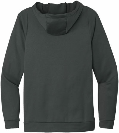 Am image of a Custom Nike ThermaFit Fleece Pullover Hoodie in Team Anthracite!