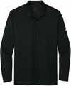 Am image of a Custom Nike Dri Fit Micro Pique Long Sleeve Polo in Black!