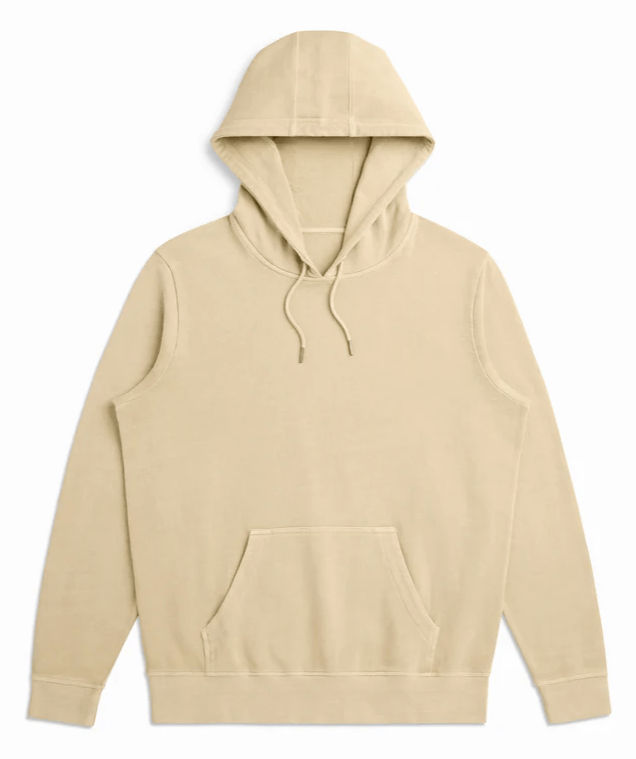 Original Favorites Organic Cotton French Terry Hooded Sweatshirt in Dune