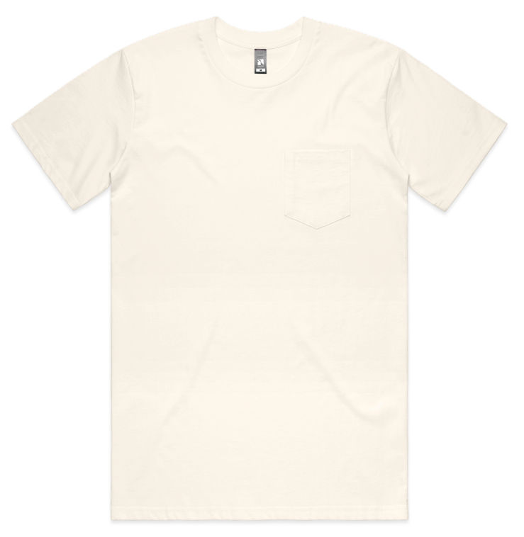AS Colour Men's Classic Pocket Tee in Ecru