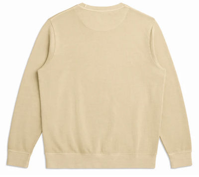 Am image of a Custom Original Favorites Organic Cotton French Terry Crewneck Sweatshirt in Dune!