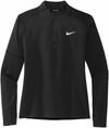 Am image of a Custom Nike Dri Fit Element Half Zip Ladies Top in Black!