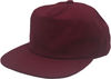 Am image of a Custom Nissi Washed Cotton 5 Panels Flat Bill Cap in Burgundy!