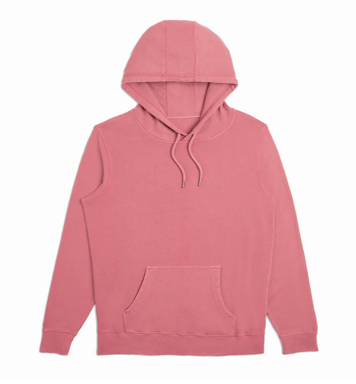 Original Favorites Organic Cotton French Terry Hooded Sweatshirt in Rosewood