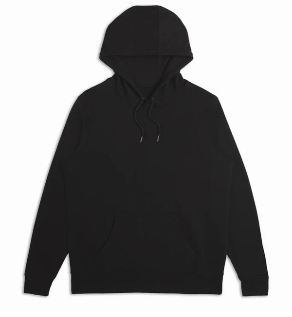 Am image of a Custom Original Favorites Organic Cotton French Terry Hooded Sweatshirt in Black!