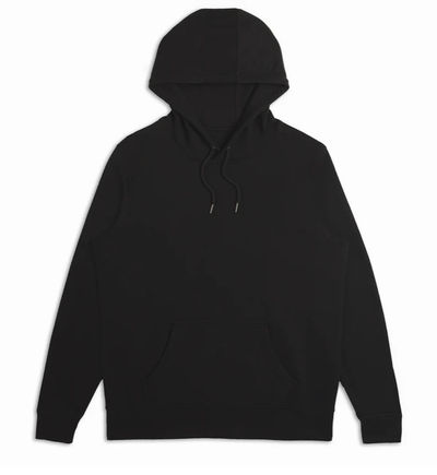 Am image of a Custom Original Favorites Organic Cotton French Terry Hooded Sweatshirt in Black!