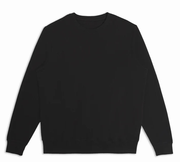 Original Favorites Organic Cotton French Terry Crewneck Sweatshirt in Black
