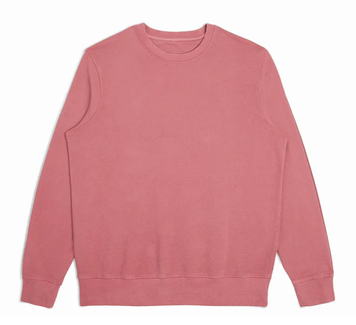 Original Favorites Organic Cotton French Terry Crewneck Sweatshirt in Rosewood