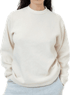 Am image of a Custom LA Apparel LS Heavy Thermal Crew Neck in Cream!