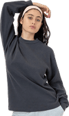Am image of a Custom LA Apparel LS Heavy Thermal Crew Neck in Dolphin Blue!
