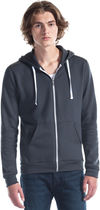 Am image of a Custom Jerico Slim Fit Full Zip Hoody in Charcoal!
