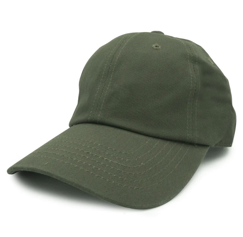 Nissi Washed Cotton Dad Cap in Olive