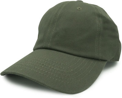 Am image of a Custom Nissi Washed Cotton Dad Cap in Olive!