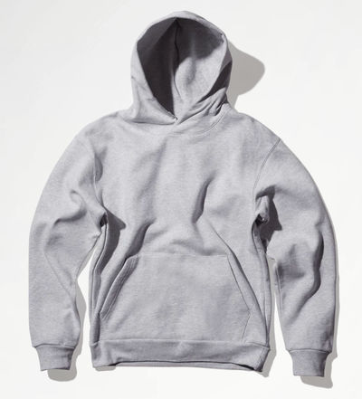 Am image of a Custom Made Blanks Recess Hoodie in Ash Grey!