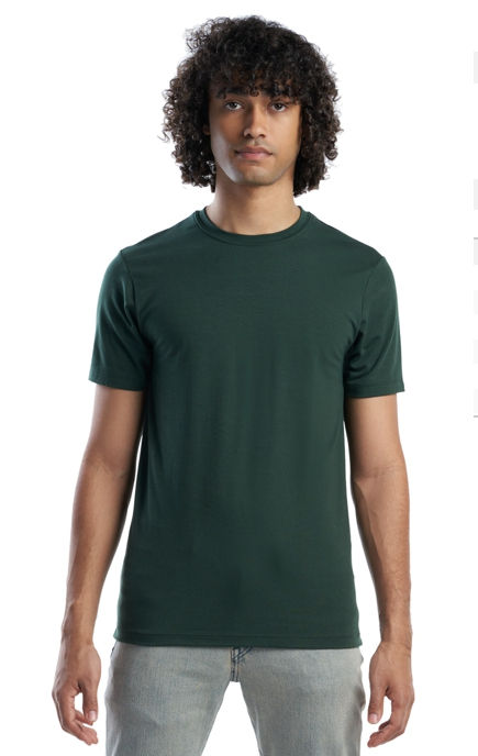 Jerico Bamboo Stretch Slim Fit Crew in Forest