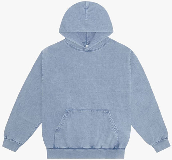 Am image of a Custom LA Apparel Heavy Fleece Hood PO 14oz MW in Arctic!