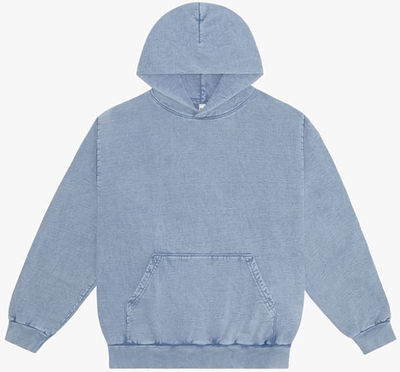 Am image of a Custom LA Apparel Heavy Fleece Hood PO 14oz MW in Arctic!