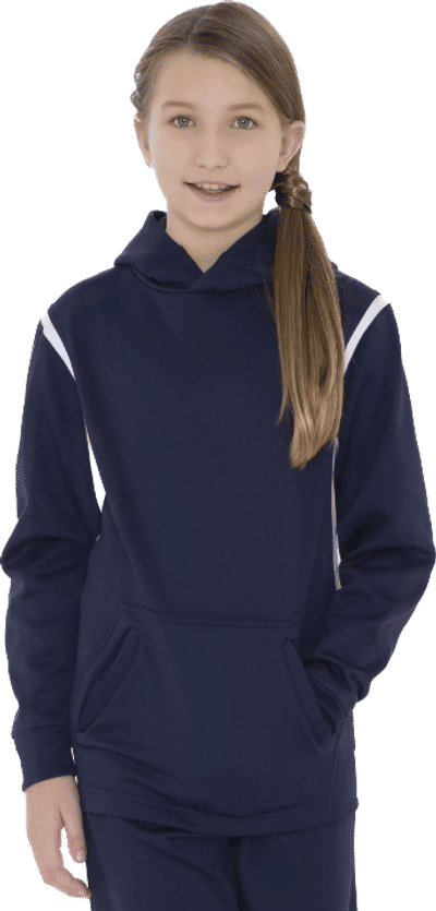 An image of a Custom ATC Ptech Fleece Varcity Hooded Youth Sweatshirt!