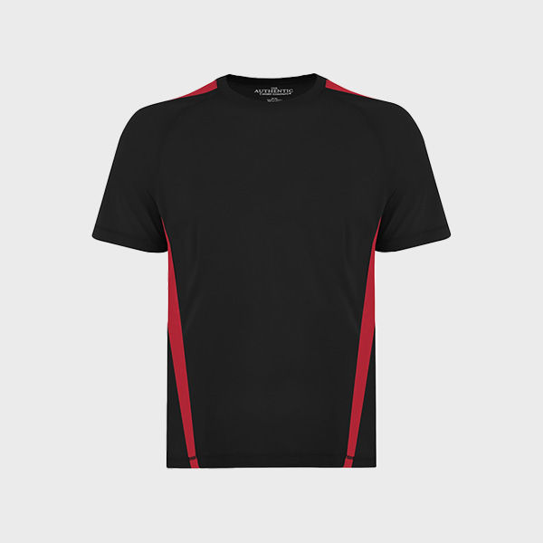 An image of custom performance t-shirts that you can screen print or embroider on!