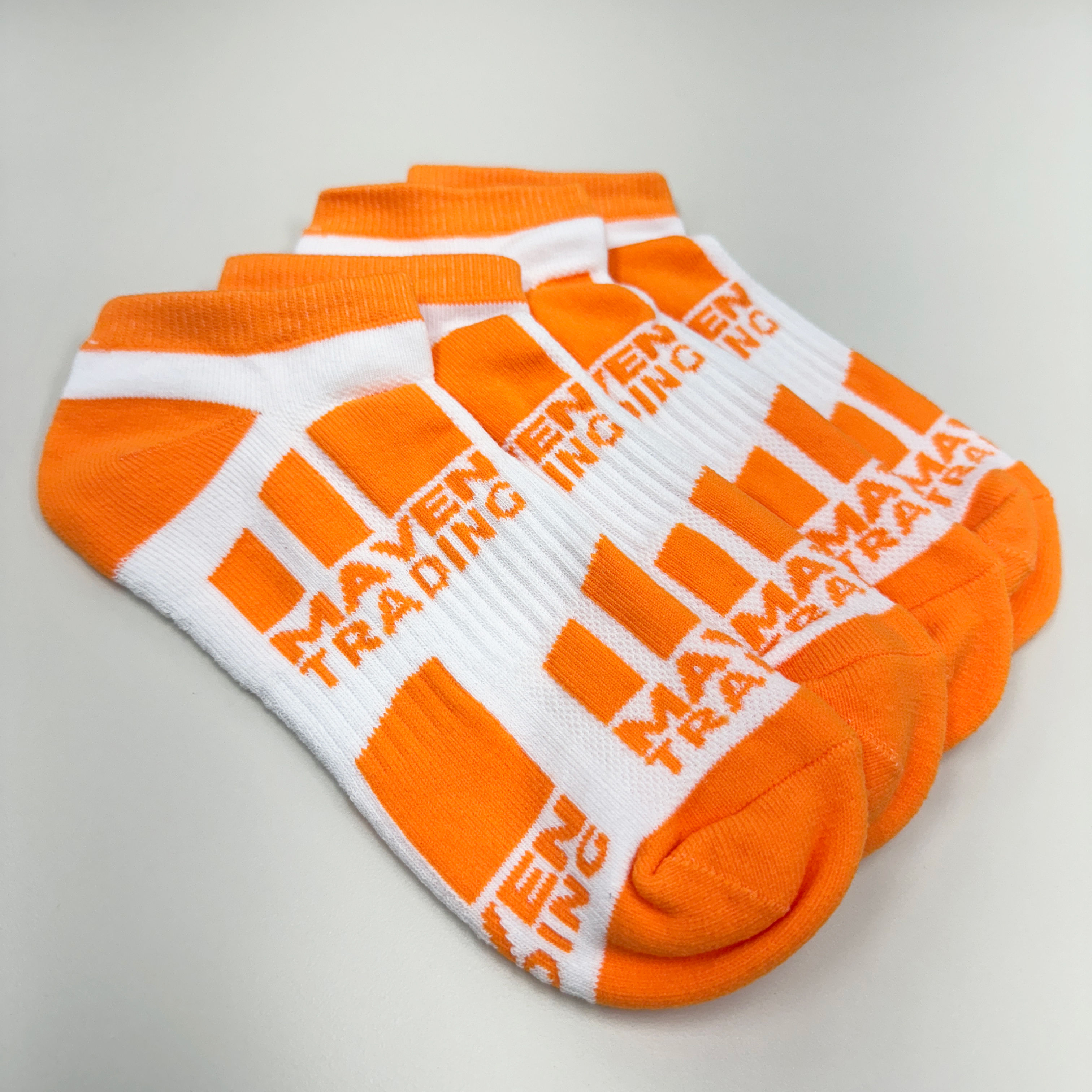 An image of custom sublimated socks that you can print your logo or design on!