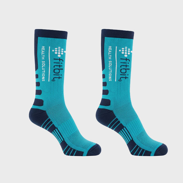 Photo of custom socks that you can print your logo or design on!
