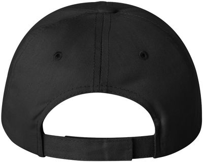 Am image of a Custom Sportsman Adult Cotton Twill Cap in Black!
