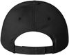 Am image of a Custom Sportsman Adult Cotton Twill Cap in Black!
