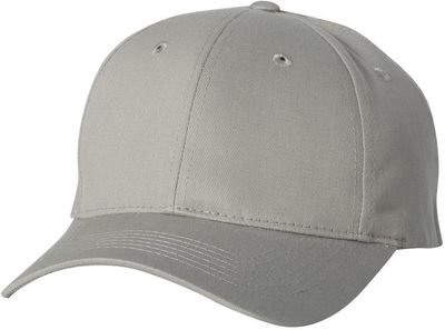 Am image of a Custom Sportsman Adult Cotton Twill Cap in Grey!