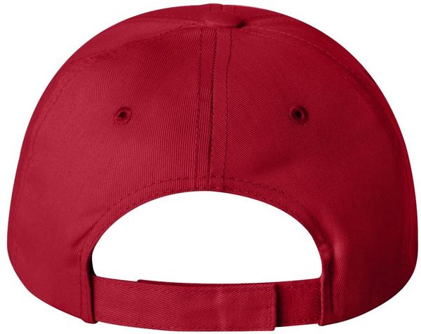 Am image of a Custom Sportsman Adult Cotton Twill Cap in Red!