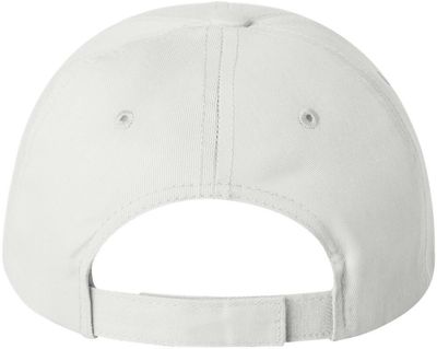 Am image of a Custom Sportsman Adult Cotton Twill Cap in White!