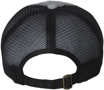 Am image of a Custom Sportsman Contrast Stitch Mesh Back Cap in Grey/Black!