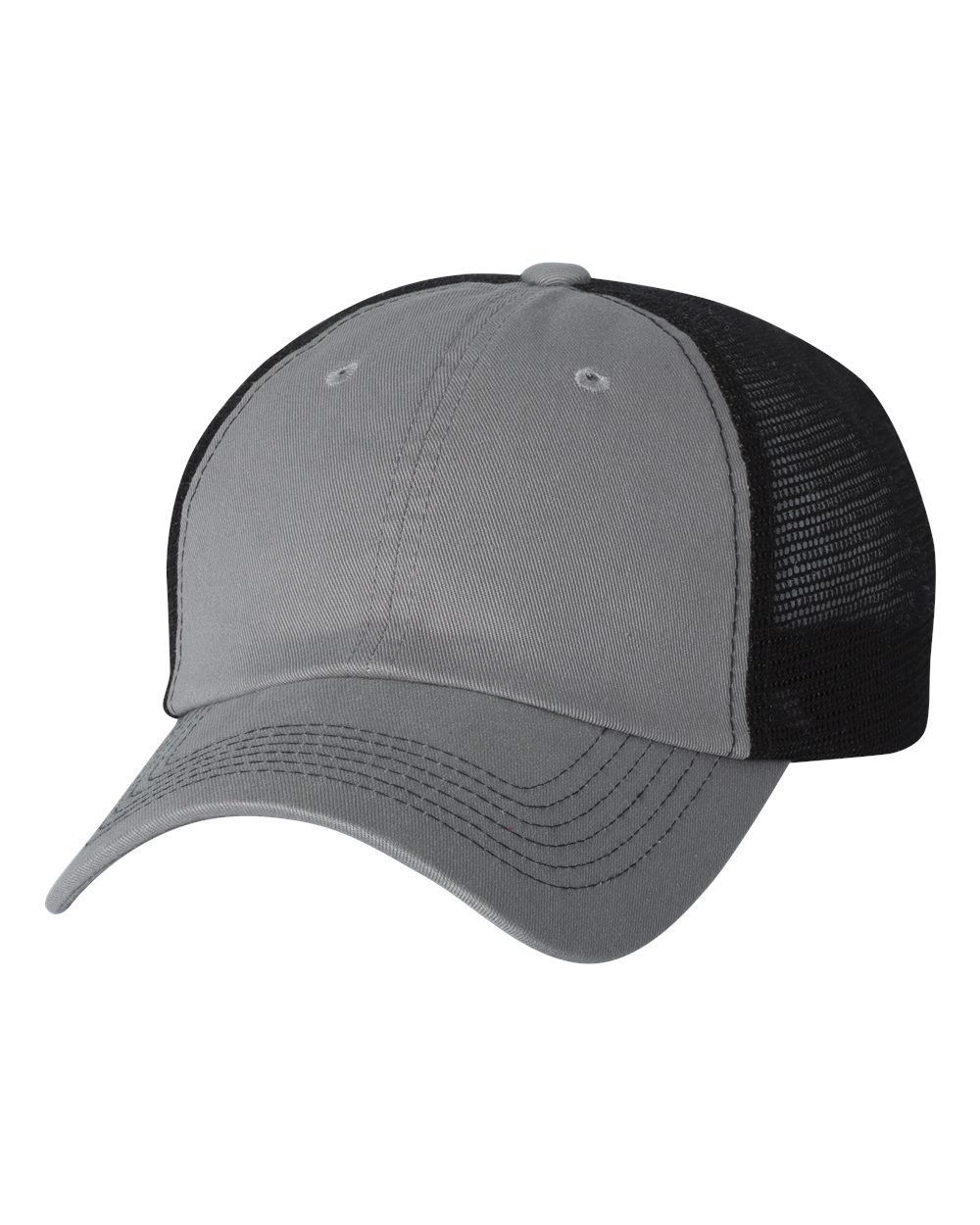 Sportsman Contrast Stitch Mesh Back Cap in Grey/Black