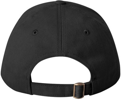 Am image of a Custom Sportsman Heavy Brushed Twill Structured Cap in Black!