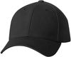 Am image of a Custom Sportsman Heavy Brushed Twill Structured Cap in Black!