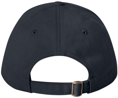 Am image of a Custom Sportsman Heavy Brushed Twill Structured Cap in Navy!