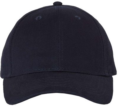 Am image of a Custom Sportsman Heavy Brushed Twill Structured Cap in Navy!