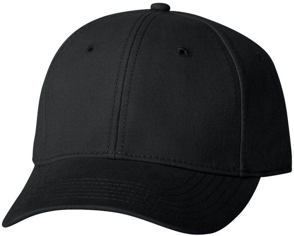 Am image of a Custom Sportsman Structured Cap in Black!