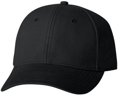 Am image of a Custom Sportsman Structured Cap in Black!