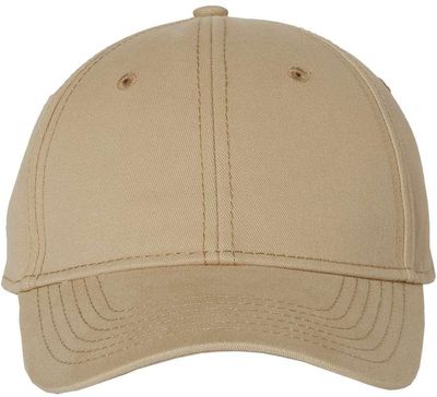 Am image of a Custom Sportsman Structured Cap in Khaki!