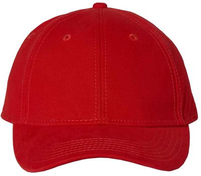 Am image of a Custom Sportsman Structured Cap in Red!