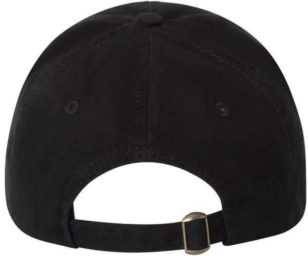 Am image of a Custom Sportsman Unstructured Cap in Black!