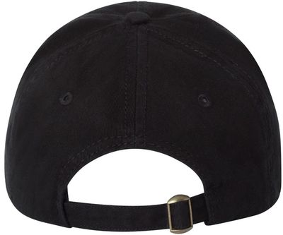 Am image of a Custom Sportsman Unstructured Cap in Black!