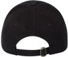 Am image of a Custom Sportsman Unstructured Cap in Black!