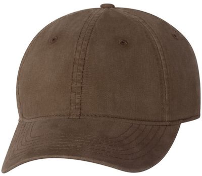 Am image of a Custom Sportsman Unstructured Cap in Brown!